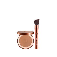 Cofanetto Terra Polvere Abbronzante Effetto Seta+ Pennello a Goccia