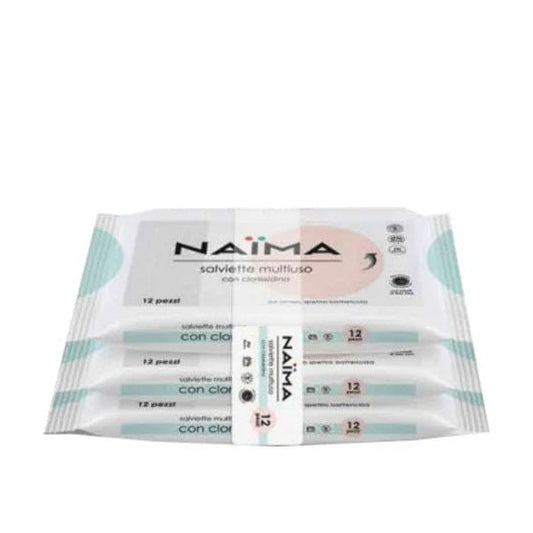 Naima Salviette Multiuso con Clorexidina 3x12 Pezzi