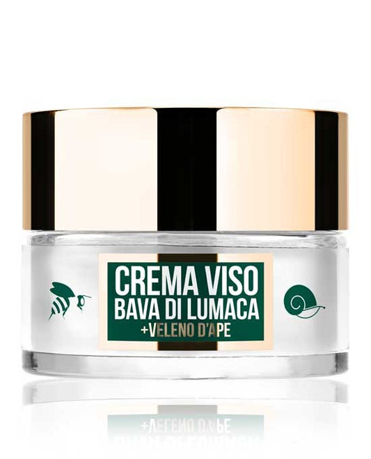 Crema viso alla bava di lumaca e veleno d'ape